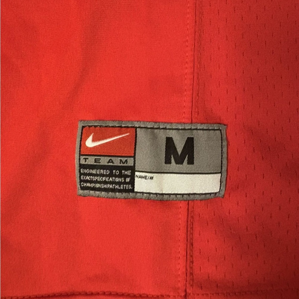 Nike‎ Red Football Jersey with White #16 - Picture 5 of 5